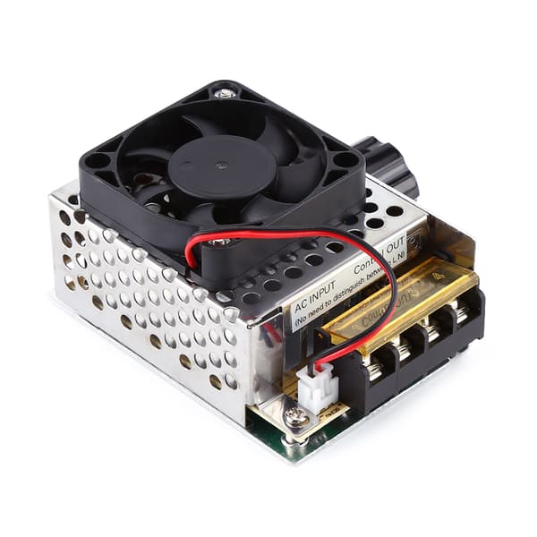 4000W SCR Elektrisk Spenningsregulator Dimmer Temperatur Motorhastighetskontroller Med Vifte