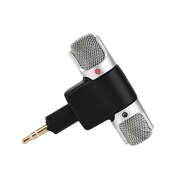 Mini Stereomikrofon Mic 3,5 mm Guldpläterad Plugg Jack för PC Laptop MD Kamera
