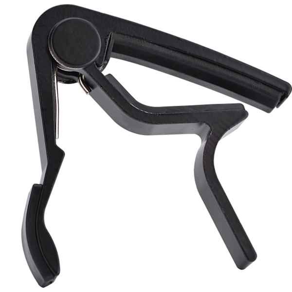 Bærbar Hurtig Skift Tune Clamp Håndholdt Tuner Capo til Folke Guitar Sort
