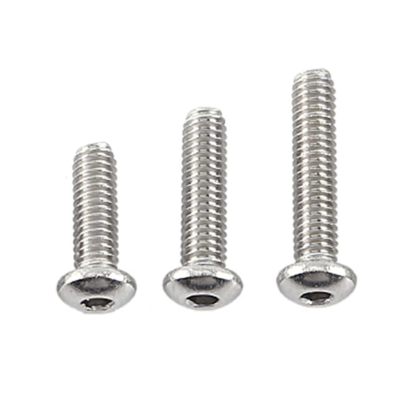 M2.5 A2 Rostfritt Stål Hex Socket Skruvar Bult och Hex Muttrar Sortiment (Knapphuvud)