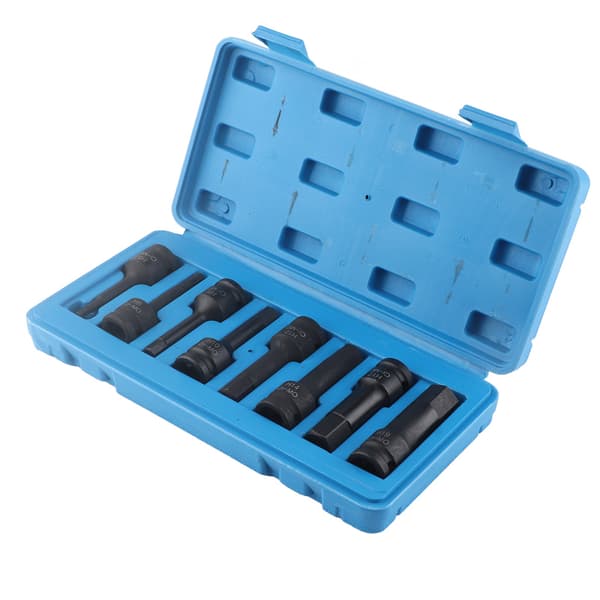 8-pack 1/2 tum Drivluft Allen Hex Nyckelbitsats H5‑H19