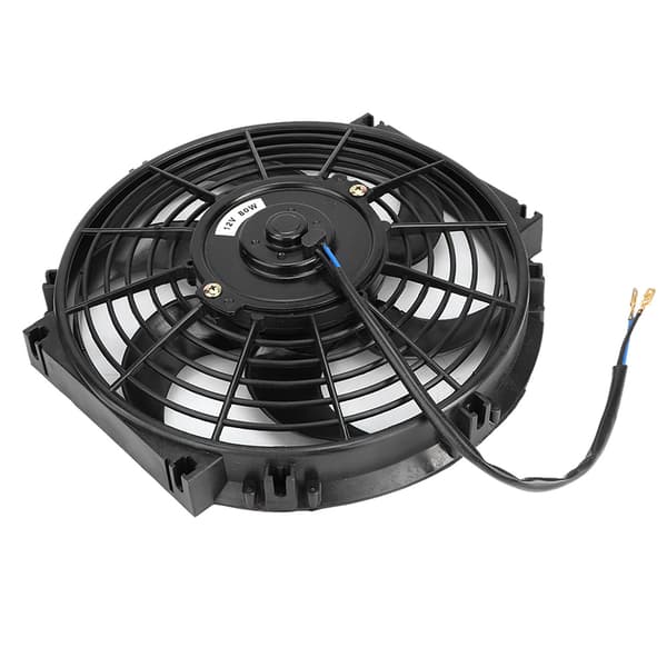 10 tommer elektrisk radiatorslank blæser Push/Pull 12V med installationstilbehør