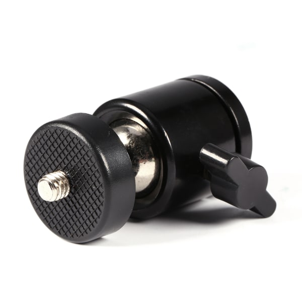 Ny 360° Mini Kulhuvudfäste för 1/4\" Kamerastativ & 3/8\" Blixtfäste