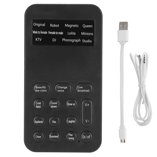 Mand til Kvinde Lydskifter Spil Live Broadcast Telefon Computer Universal Mini Lydkort