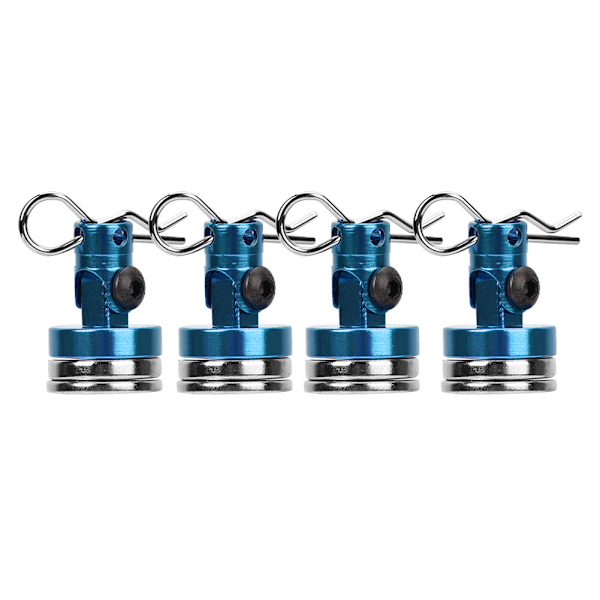 4 KPL Magneettinen Näkymätön Stealth-korin kiinnike SCX10 4WD HSP 1/10 RC-autoon, uritettu, sininen
