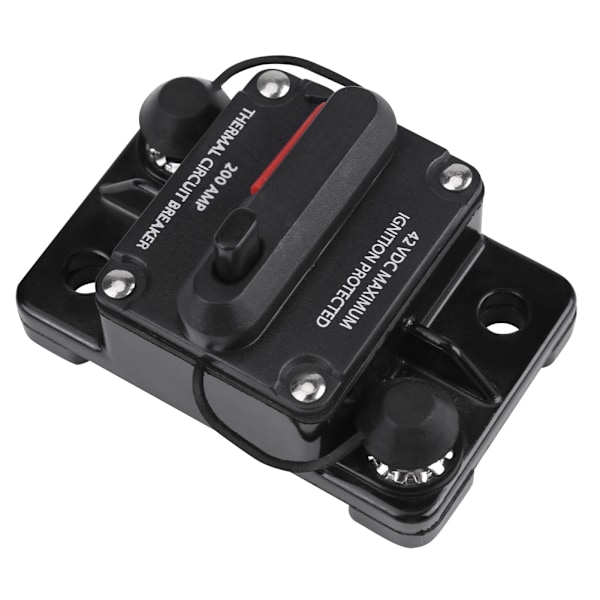 DC12V-42V Bil Stereo Audio Inline Strømafbryder Manuel Reset (200A)