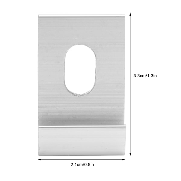10 stk. Base Clips Krogbeslag Fastgørelser Aluminium Drivhuse Fixture Sæt Sølv