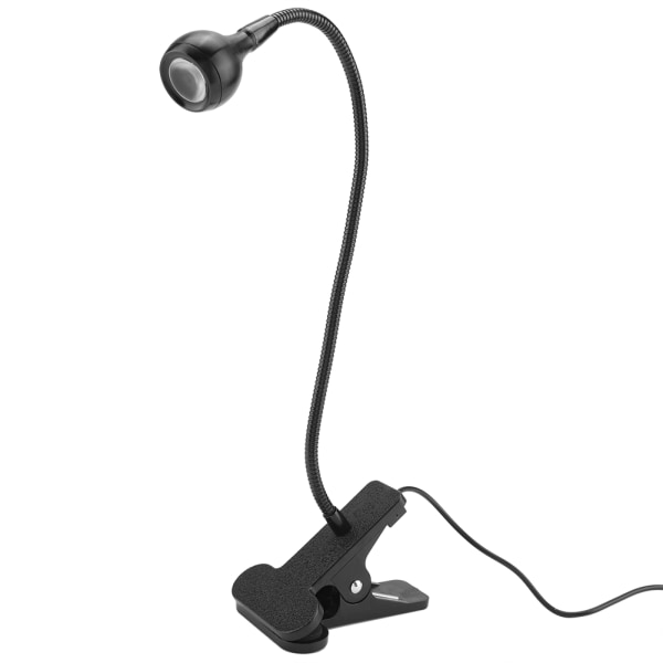 USB LED Bordlampe Mini Skrivebordslampe Natlampe med Klemme til Hjemmestudie Læsning Sort Varm