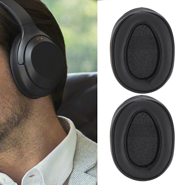 1 Par Bærbare Protein Høretelefon Headset Udskiftning Ørepuder Tilbehør til Sony MDR-100ABNsort