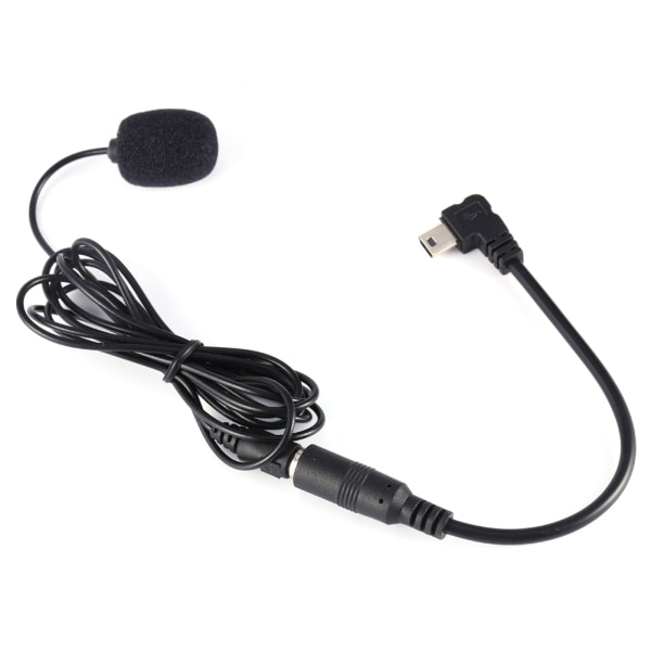 Svart 3,5 mm extern mikrofonklämma på mikrofon + adapterkabel för GoPro Hero4 3/3+