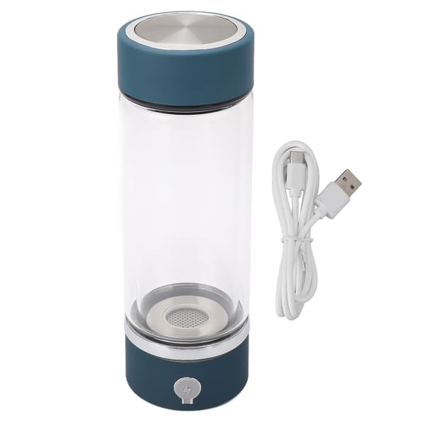 380ml Hydrogen Generator Vannflaske USB Lading Intelligent Bærbar Hydrogenrikt Vannkopp Generator Blå