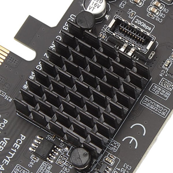 USB 3.2 Gen 2 -laajennuskortti, tyyppi C, 20 Gbps, ASM3242 pääohjain, PCIe - USB 3.2 -laajennuskortti pöytätietokoneen koteloon