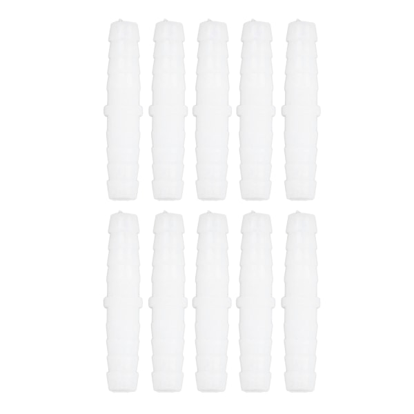 10 st. Plast slangnippel Koppling Rakt Lika Barb Splicer Mender Joint Union Adapter 6-6mm