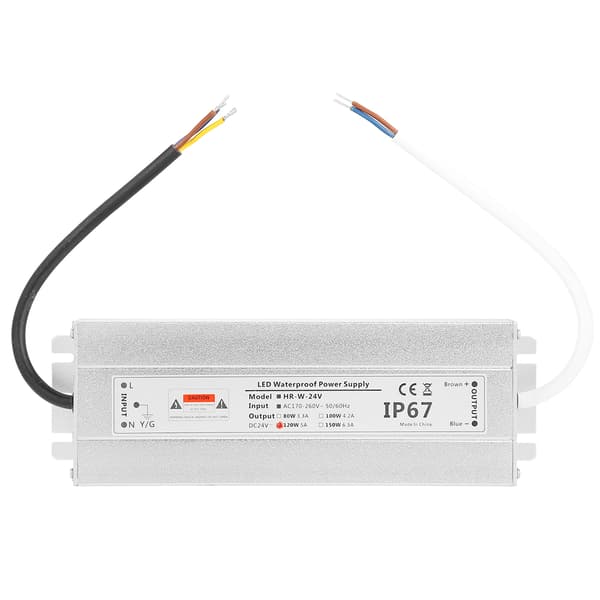 24V 120W 5A LED Lysstripe Strømforsyning IP67 Vanntett LED Driver Transformator