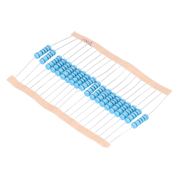 20 st 100 Ohm Resistorer Metallfilm 2W 1% Tolerans Motstånd Elektroniska Tillbehör