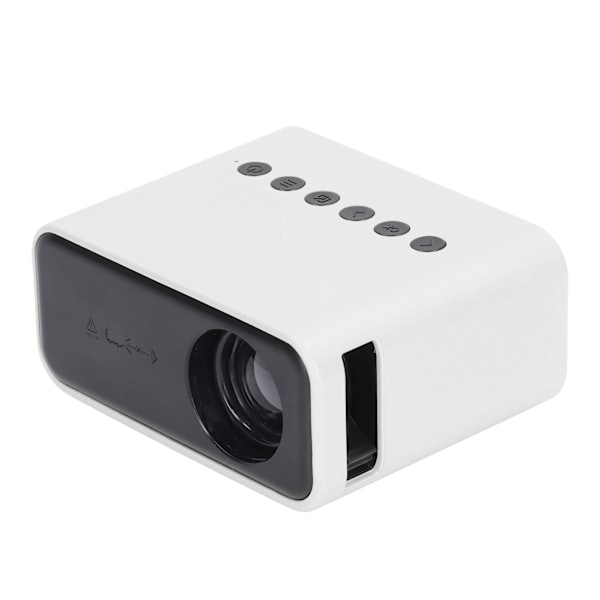 Mini Projektor Bærbar Mini Hjemmekinoprojektor HD LED Mikro Mobiltelefon Samme Skjerm Projektor for Laptop TV Telefon Nettbrett Hvit EU Plugg 100-240V