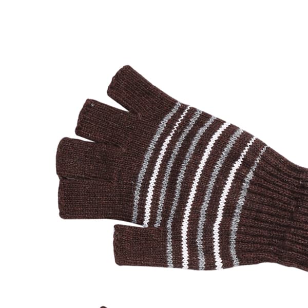 1 Par 5V USB Vinter Varma Värmehandskar Män Kvinnor Uppvärmda Halvfinger Vantar Kaffe