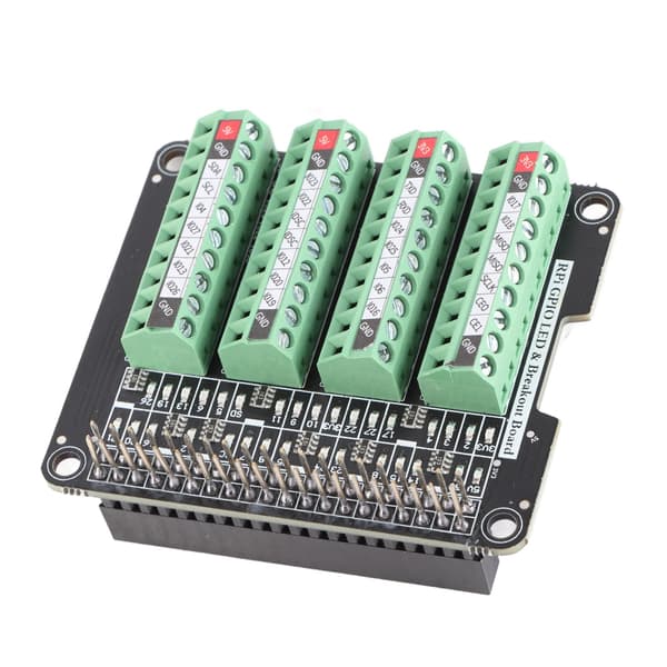 Terminalblok Board LED Lys 3.3V 3A Terminalblok Modul til RPi A+3A+B+2B 3B 3B+4B