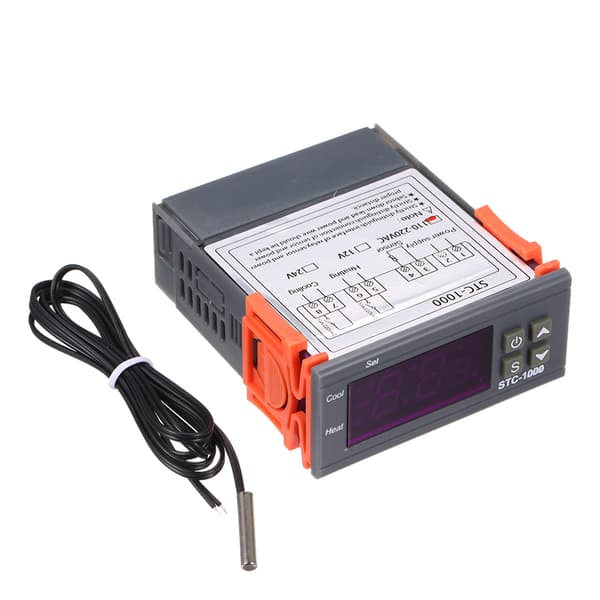STC-1000 Digital Temperaturkontroller Varme Kjøling Centigrade Termostat med Sensor