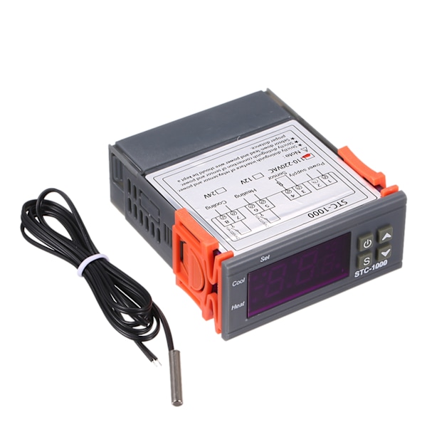 STC-1000 Digital Temperaturregulator Värme Kylning Centigrad Termostat med Sensor