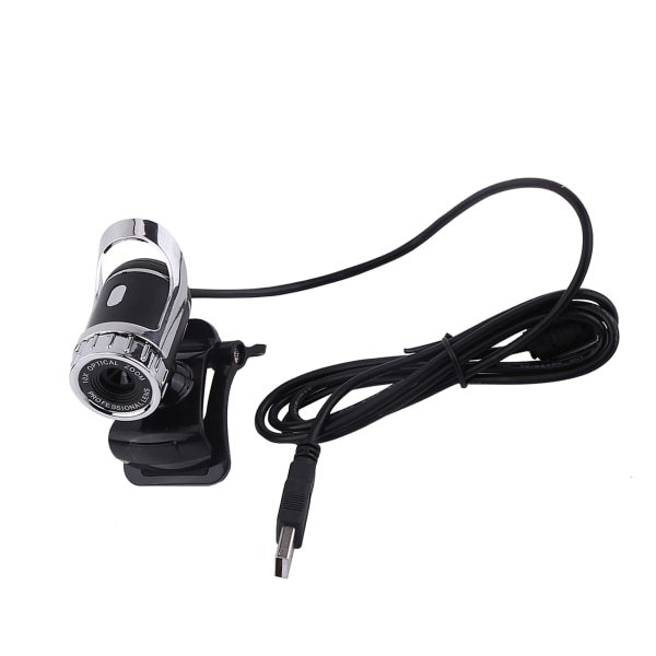 12M Pixels Clip on Webcam Web Camera HD 360° roterande stativ Inbyggd mikrofon för PC Silver