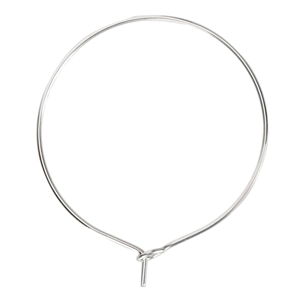 50 st örhänge pärlbåge vinglas ringar rostfritt stål cirkel DIY smycken tillbehör