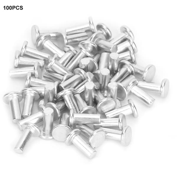 100 stk. GB867 M4 Fladt Hoved Aluminium Nitter Fladt Hoved Solid Nitte (M4 * 10)