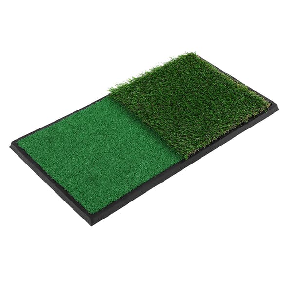 Golf Dubbel Swing Pad Gummisula Golf Övningsmattor Golf Slagmattor Simuleringsgräsmatta
