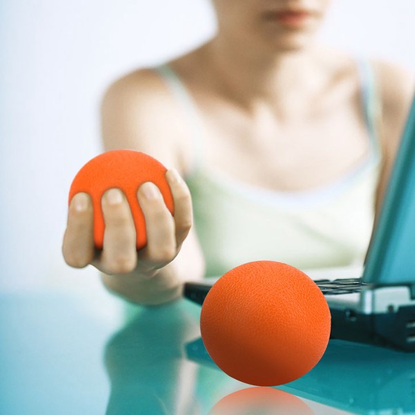 Silikonmassageterapigreppboll för hand Fingerstyrka träning Stress relief(orange 20)