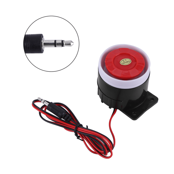DC 12V Kablet Mini Alarm Horn Hjemmesikkerhed 110 dB Lyd Alarmeringssystem