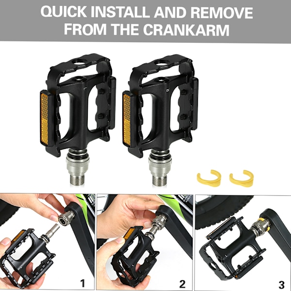 Cykel Quick Release Pedaler MTB Cykel Platform Pedal med Pedalforlænger Adapter