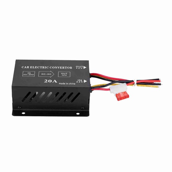 Bil Lastebil 20A 240W DC 24V til 12V Strømomformer Elektrisk Spenningsreduserer Nedtrappingstransformator