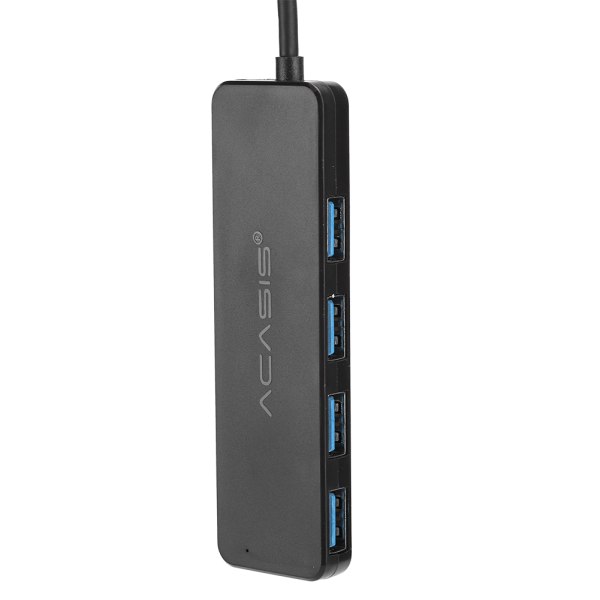 Acasis USB 3.0 Dockningsstation 4 Ports Splitter Multi Port Hub Svart Skrivare Datortillbehör (USB 3.0 120CM HUB Svart)