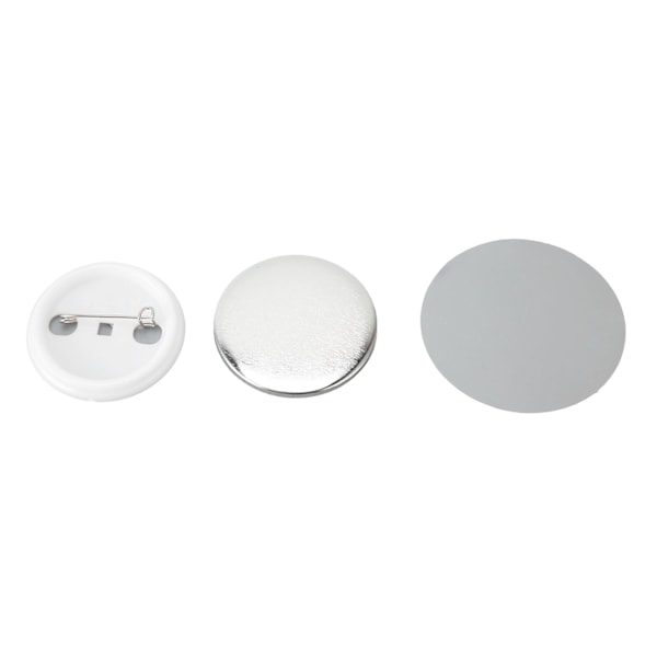 100 Set Knappnålsdelar Tennplåt Plastbas Rostfri Används Ofta Knapptillverkningsmaterial för Märkeshantverk DIY 44mm / 1.73in