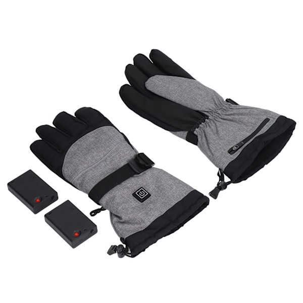 Ett Par Elektriske Oppvarmede Hansker Smart Vanntett Unisex One Size Elektrisk Varmehanske for Utendørs Vinterski