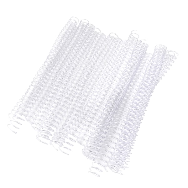 20 stk. 30 Huls Løst Blad Plastik Bindingsring Fjeder Spiralringe til A4 Papir 19mm transparent