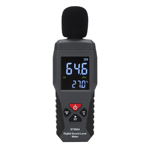 SMART SENSOR Ljudnivåmätare Logger 30‑130dB Bullermätning Digital Ljudnivåmätare