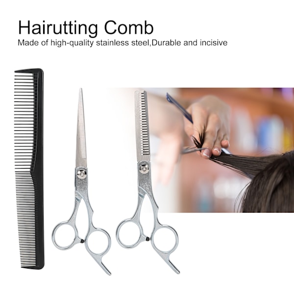 Frisør Saks Sett Rustfritt Stål Profesjonell Salong Barber Saks