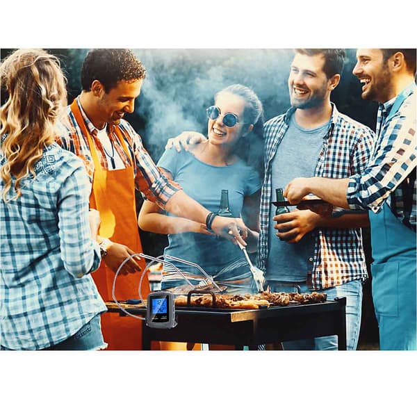 Matlagningsdubbelprobtermometer för BBQ Rökare Grill Ugn Direktavläsning Kötttermometer