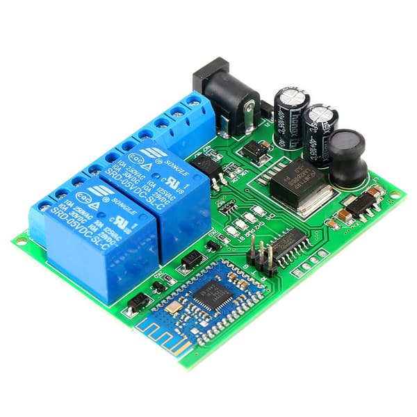 2-kanals Bluetooth Relæ Trådløs Fjernbetjening Switch LED Motor til IOS Android
