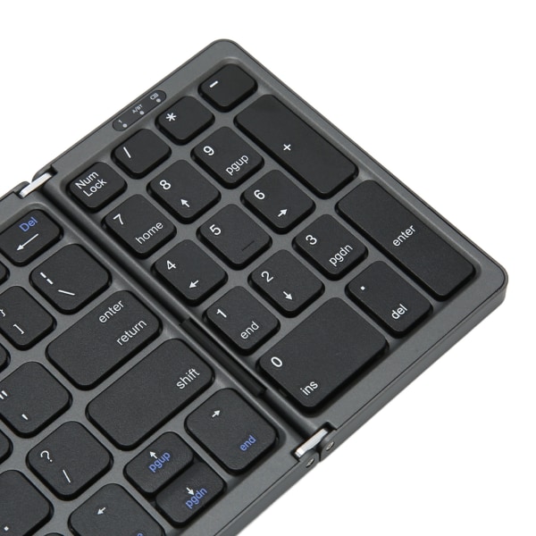 Kokoontaitettava Bluetooth-näppäimistö numeronäppäimillä, 81 näppäintä, paristokäyttöinen, Type C -liitäntä, taskukokoinen Bluetooth-näppäimistö PC:lle