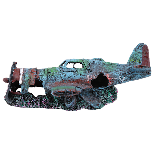 Kunstig Skadet Fly Akvarium Fisk Tank Ornament Landskap Dekorasjon Dekor