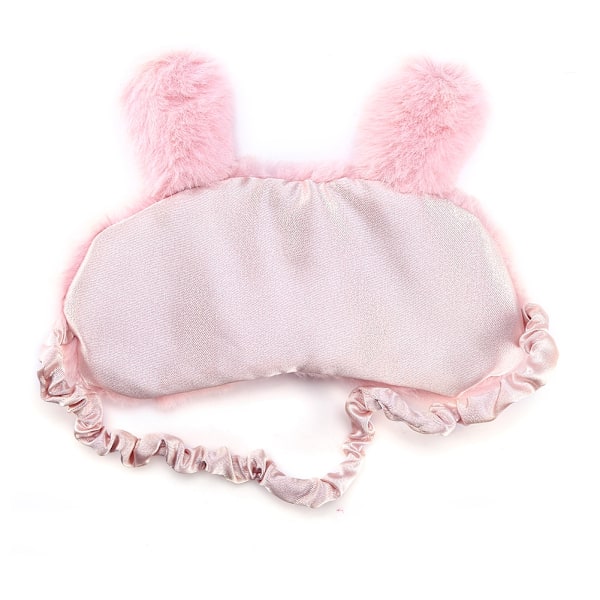 Söt Djurögonmask för Sömn, Julhjort Vinterkartong Napp Ögonskyddsmask Rosa Kanin
