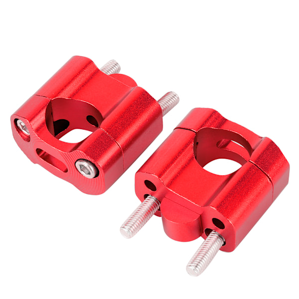 Par 22mm/28mm 1/8in 7/8in Motorcykel Styrefäste Klämmor Höjare Adapter CNC Aluminiumlegering Röd