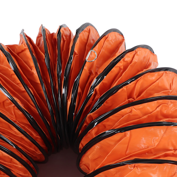 Flexibel Kanal Slang 10m PVC Justerbar Ventilationskanal Slang med 2st Klämmor för Fläkt