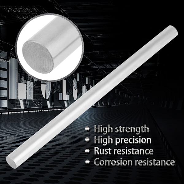1kpl Laakeriterässylinterin kisko lineaarinen akseli suora pyöreä tanko 12mm halkaisija (200mm)