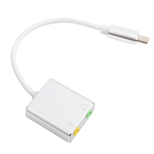 Alumiiniseoksesta valmistettu Type C ulkoinen stereoäänikortti 3,5 mm:n audioadapteri EZ1247