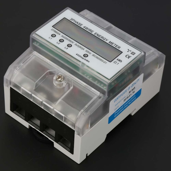 220/380V 5-80A Energiförbrukning Digital Elmätare 3-fas 4P KWh-mätare med LCD