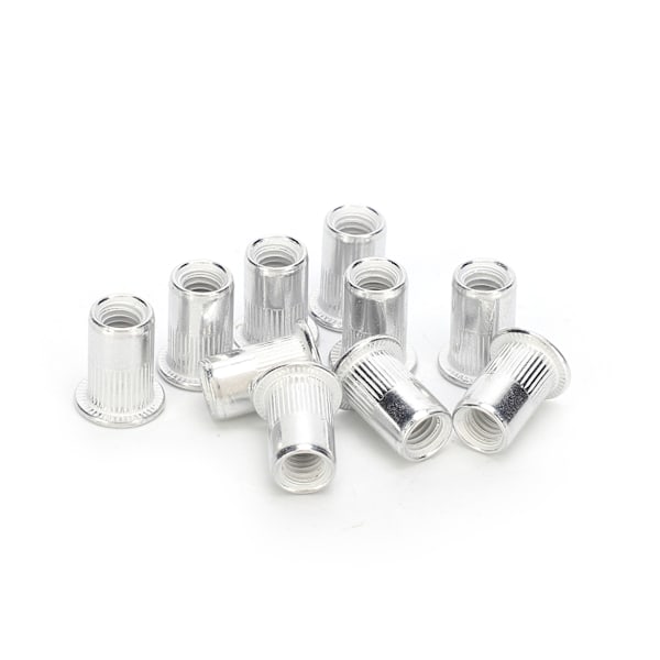 200st Professionell Aluminium Rivmutter Gängad Insatsmutter Fästelement Tillbehör M6