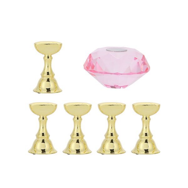 Nagelhållare Falska Nagelspetsar Övningsställ Kristallbas Hållare Nagelkonst Display Manikyr #3